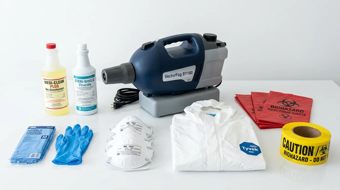 Professional biohazard remediation crew working in Ukrainian Village